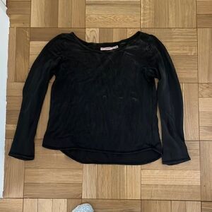 Juicy Couture long sleeve black top in Medium
